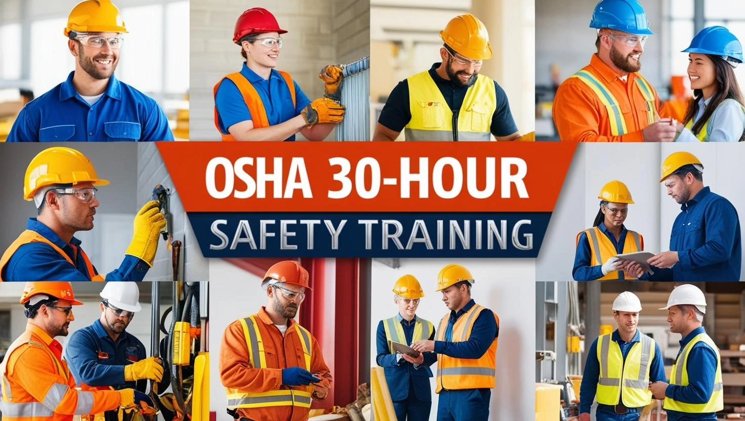 Visual Representation of participants in an OSHA 30-hour safety training session, emphasizing safety protocols and regulations.