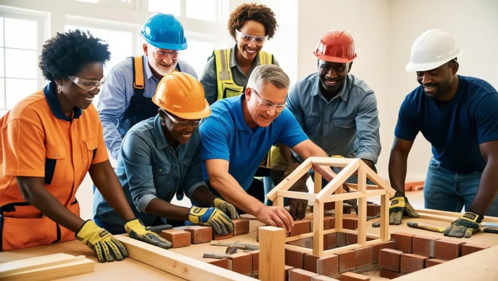 Participants actively engaged in an OSHA safety training course, learning best practices for a safer work environment.