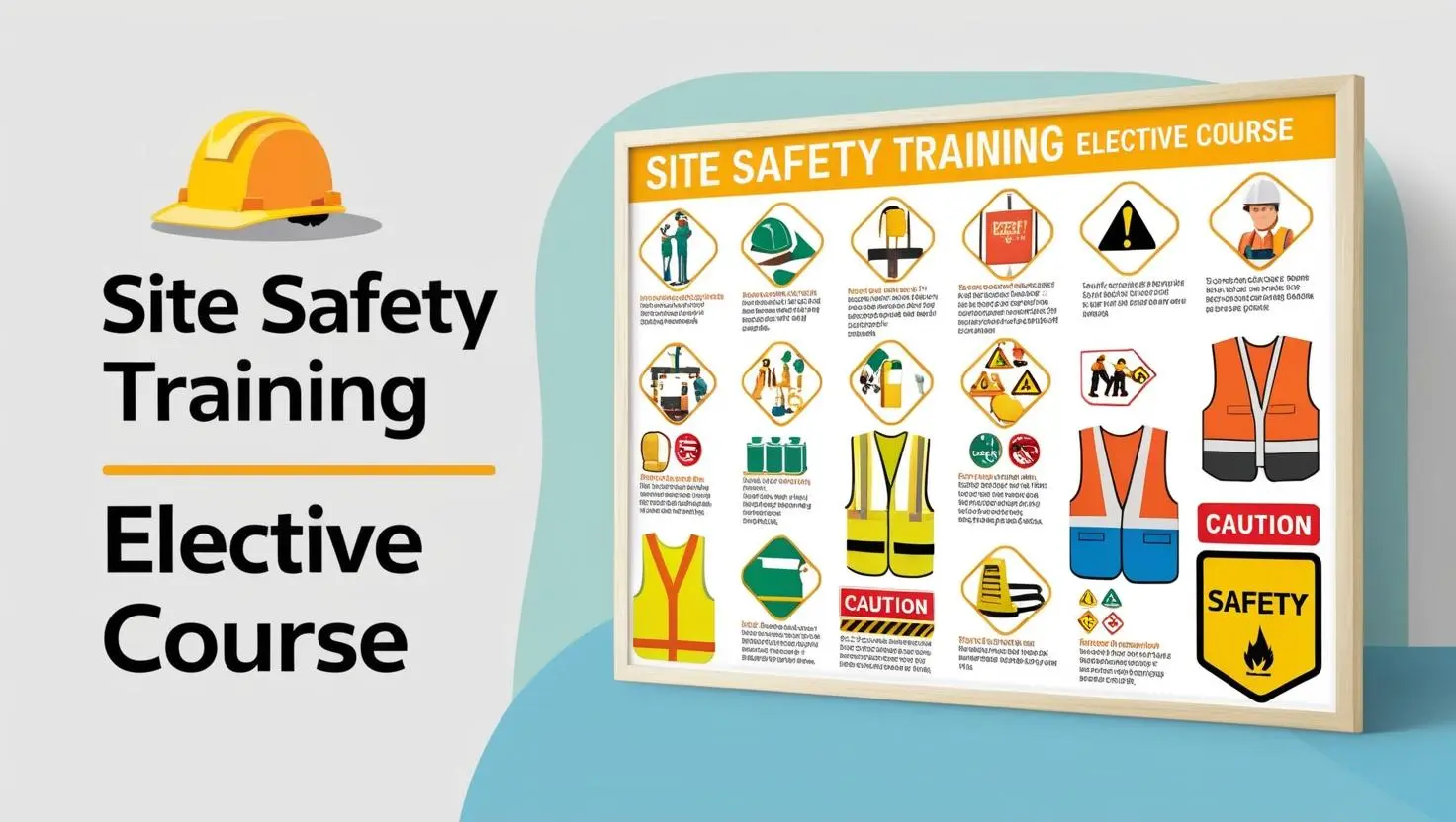 An informative poster displaying essential safety training procedures and tips for enhancing workplace safety